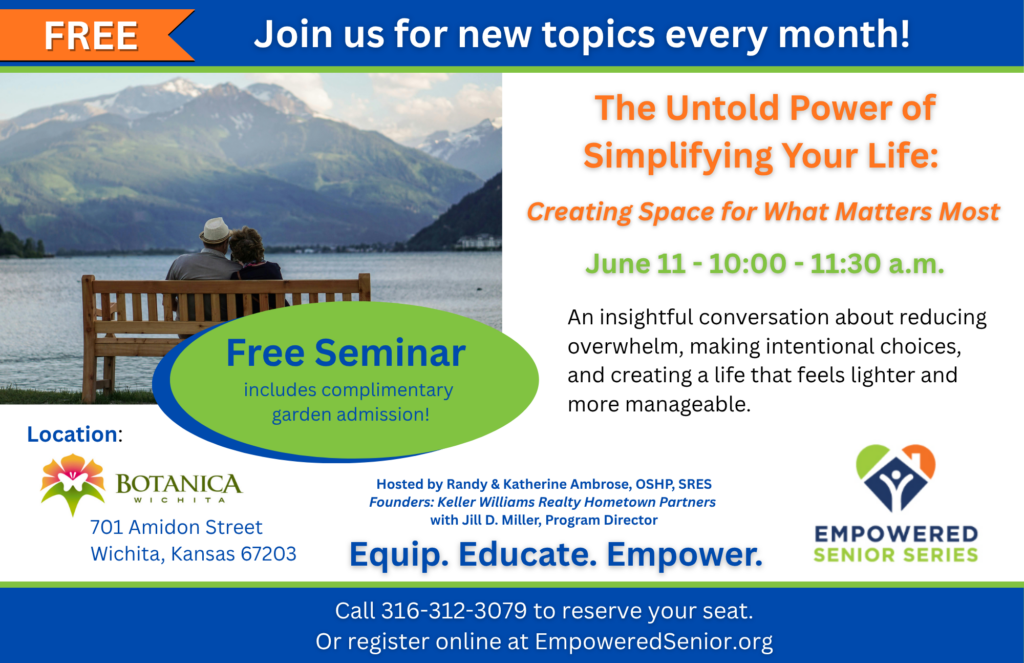 Flier for Empowered Senior June meeting